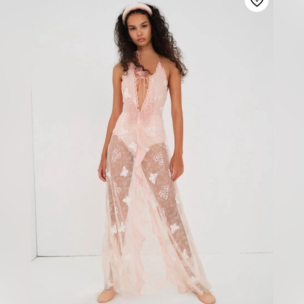 NWT For Love & Lemons Beckett Maxi Dress / Orange / Size Medium